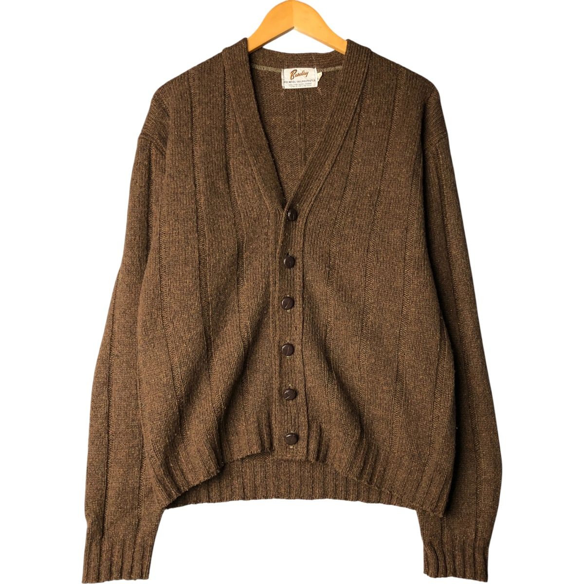 古着 Barclay ウールニットカーディガン メンズXL相当|eaa 600705