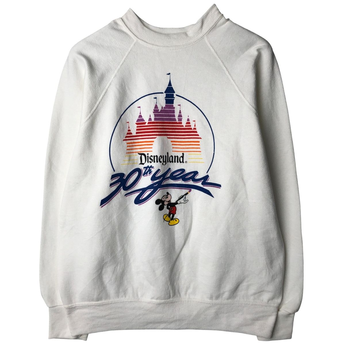 古着 80年代 ディズニー Disney DISNEYLAND ディズニーランド 30周年 キャラクタースウェットシャツ トレーナー メンズM相当 ヴィンテージ/eaa482983 古着 80年代 ディズニー Disney DISNEYLAND ディズニーランド 30周年