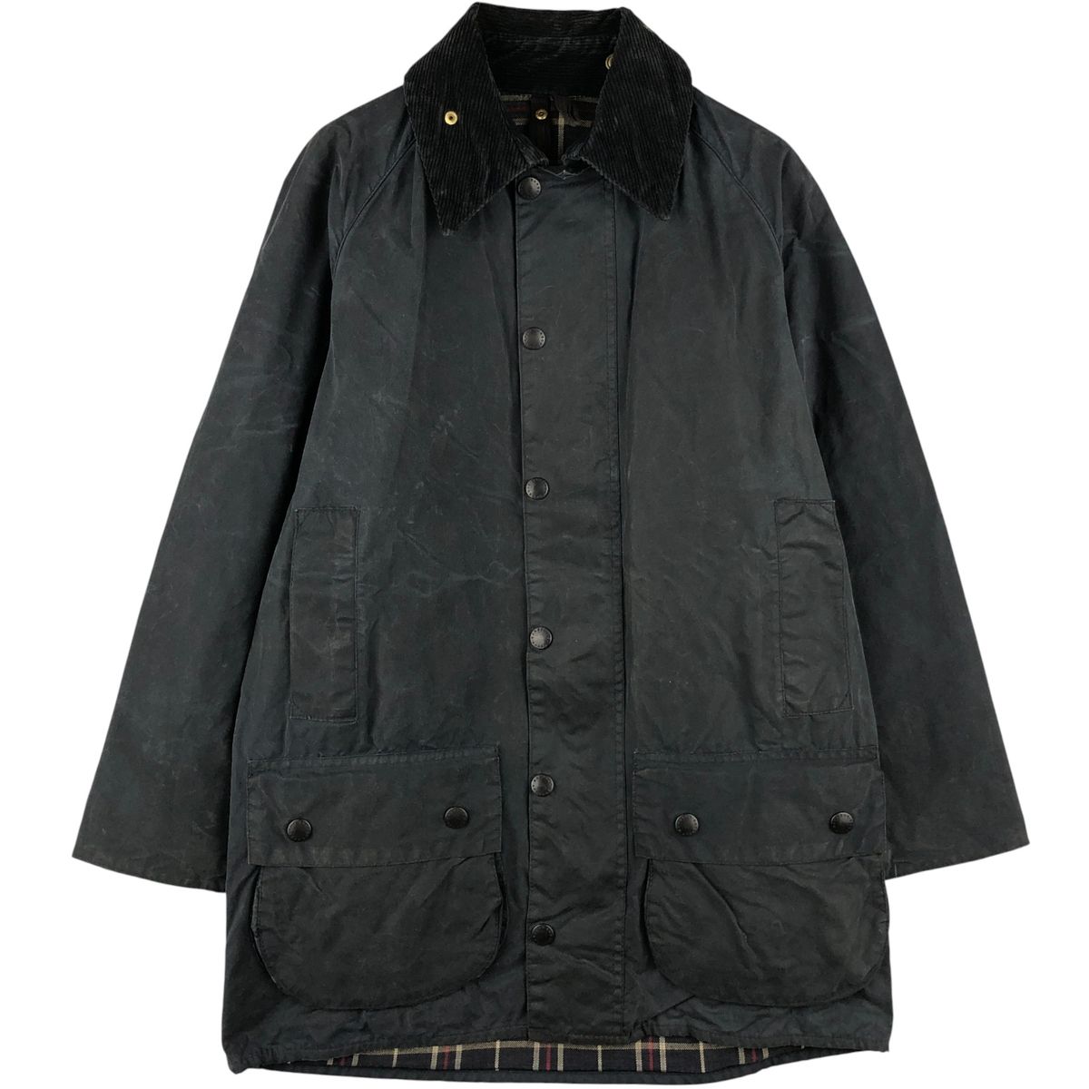 古着 80~90年代 バブアー Barbour BEAUFORT ビューフォート 旧3ワラント オイルド ハンティングジャケット 英国製 C36/eaa555213