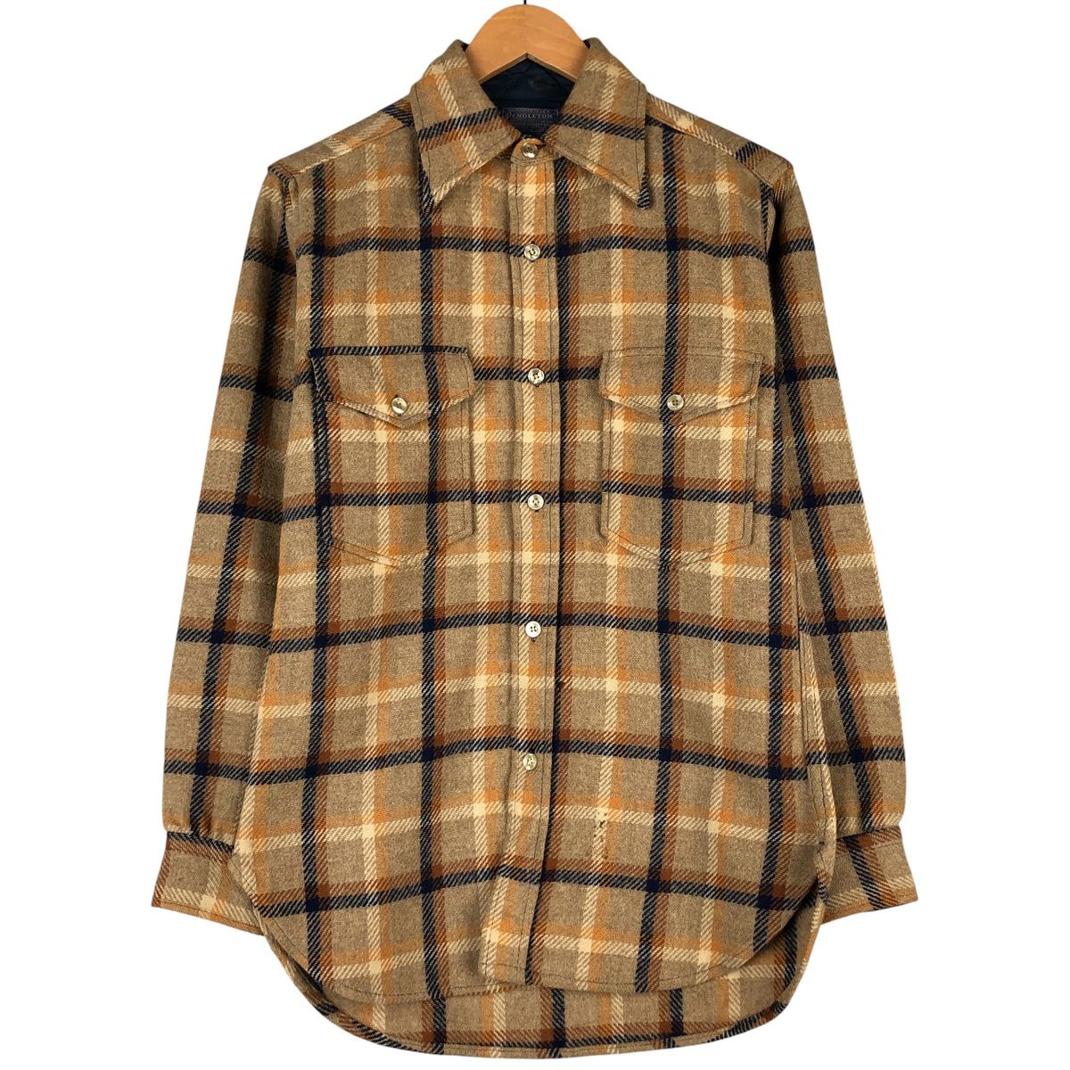 古着 70年代 ペンドルトン PENDLETON チェック柄 ウールシャツ USA製