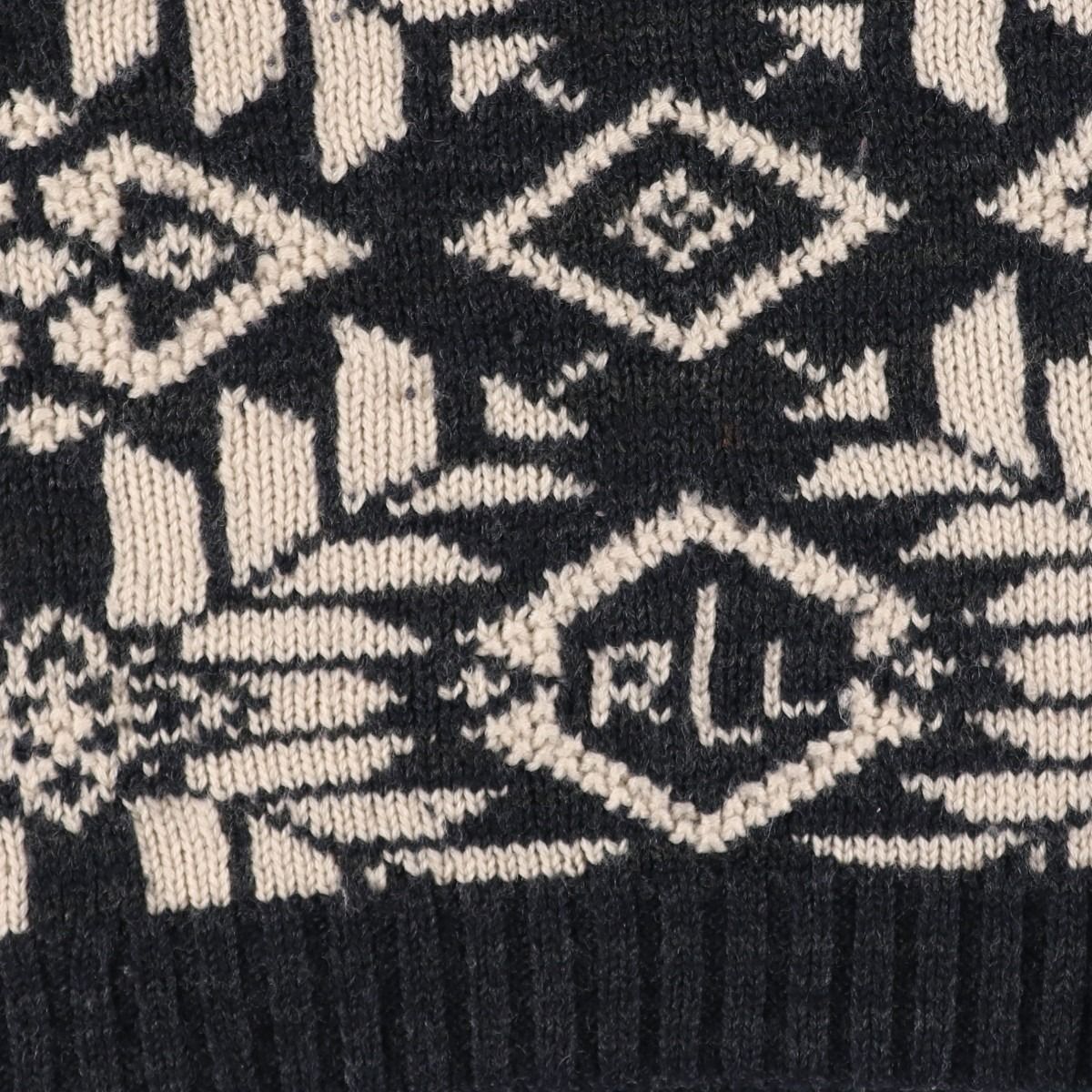  古着 ラルフローレン Ralph Lauren ローレン 総柄 ハイネック ノルディックセーター レディースL相当 eaa 603838 ニット セーター トップス
