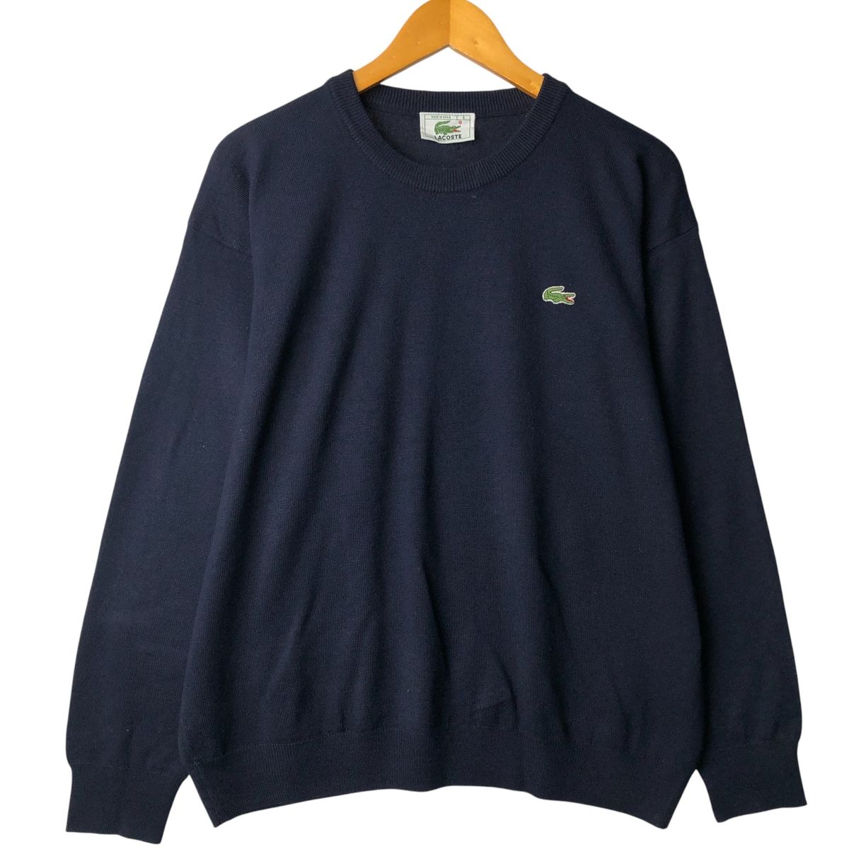 古着 80年代 ラコステ LACOSTE アクリル×ウールニットセーター 