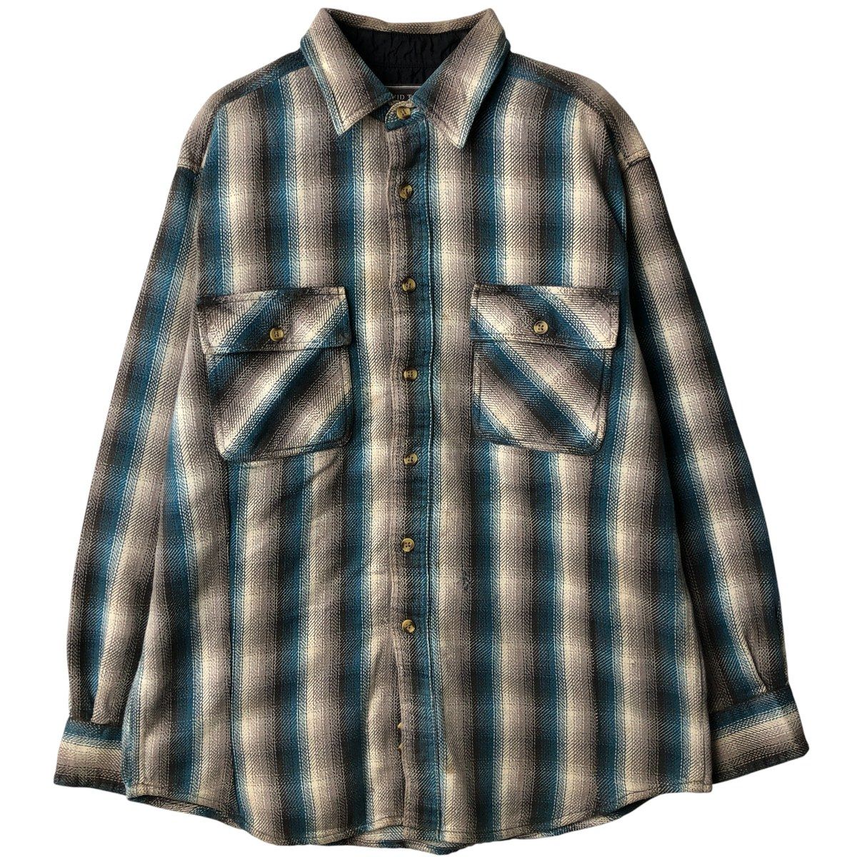 古着 90年代 DAVID TAYLOR 長袖 フランネルチェックシャツ メンズM相当 ヴィンテージ/eaa597913