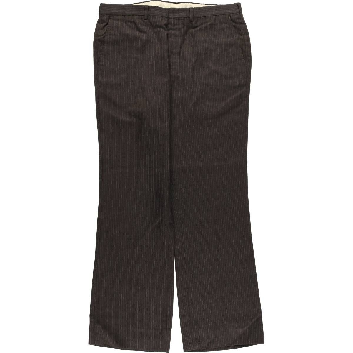 (古着)00s e ワイドストライプスラックス パンツ cityboy 古着)90s ワイド ストライプスラックス イージーパンツ cityboy