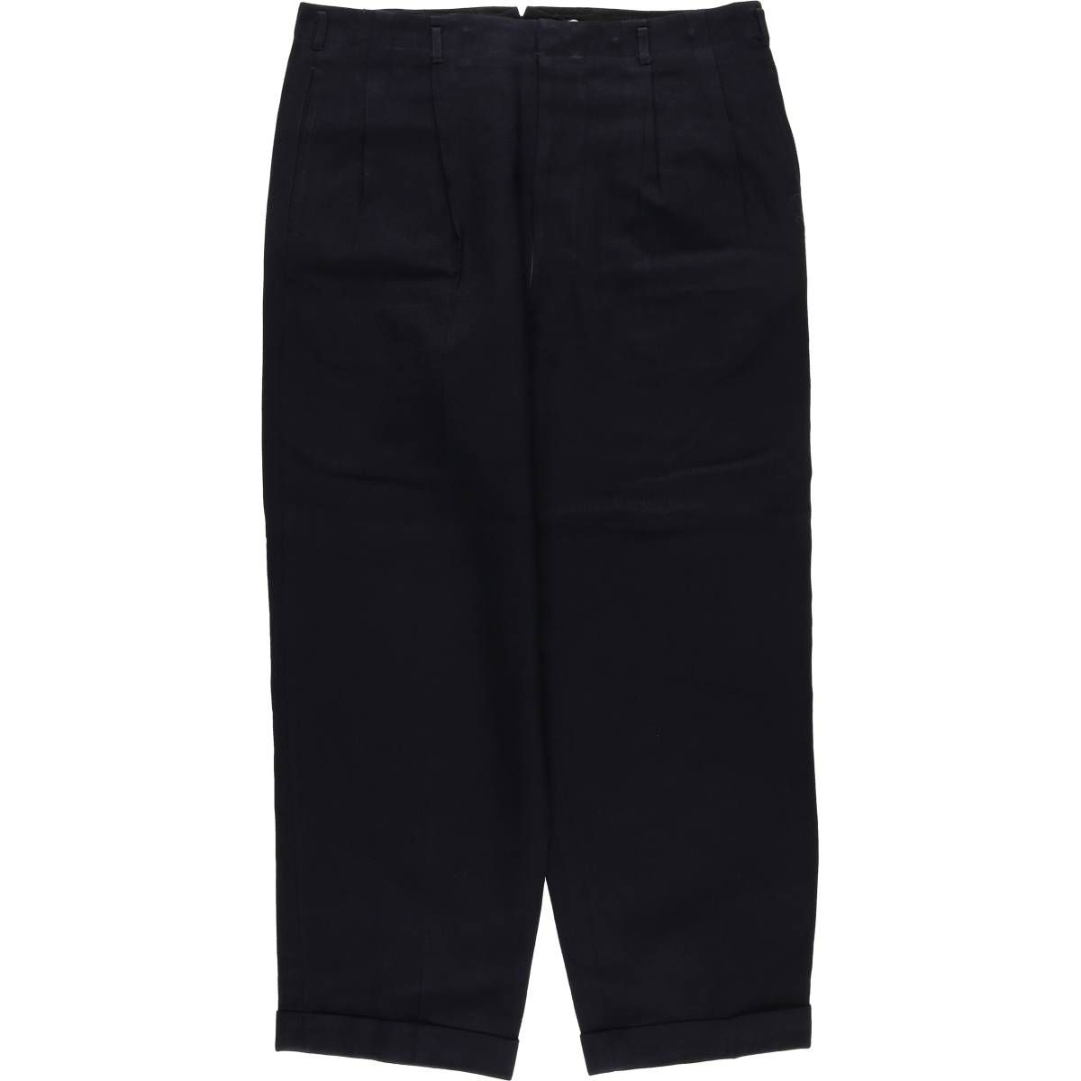 古着 ツータック スラックスパンツ メンズw 34相当 ヴィンテージ eaa 603325