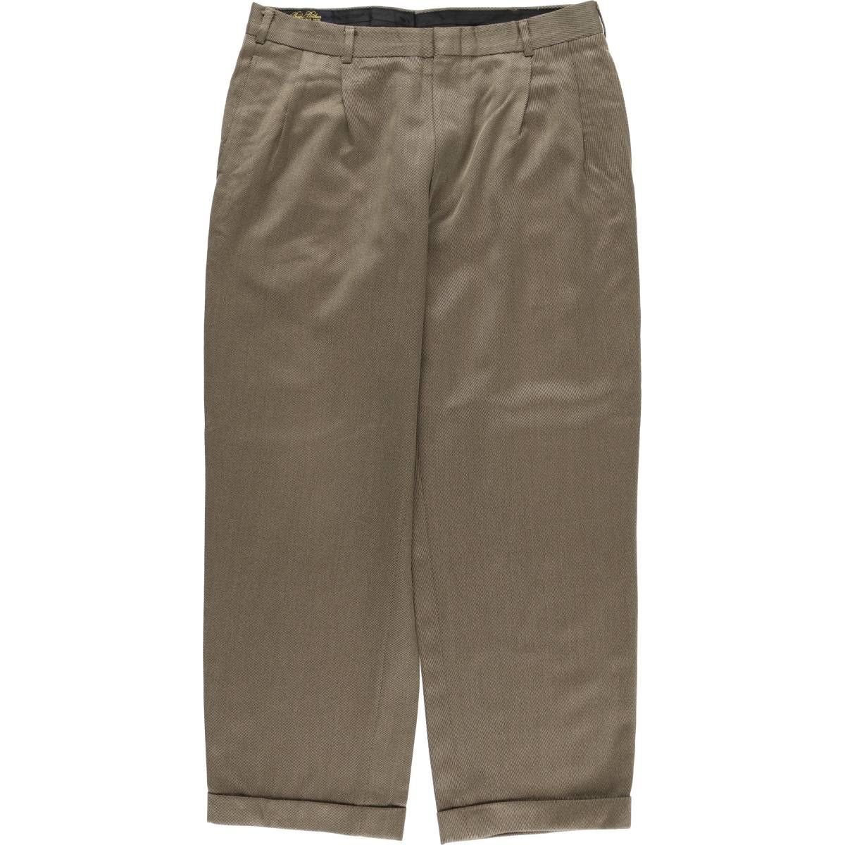 古着 90年代 ブルックスブラザーズ Brooks Brothers ツータック スラックスパンツ メンズw 36相当 ヴィンテージ eaa 603341