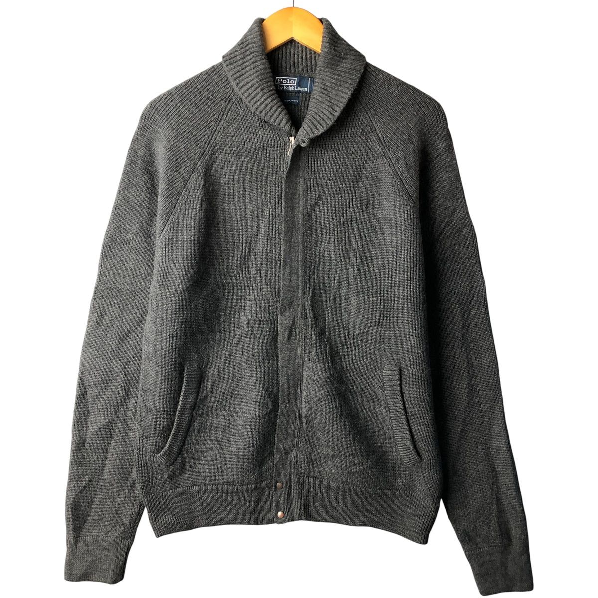 古着 ラルフローレン Ralph Lauren POLO by ショール ウールニットフルジップセーター メンズM相当 eaa 603892