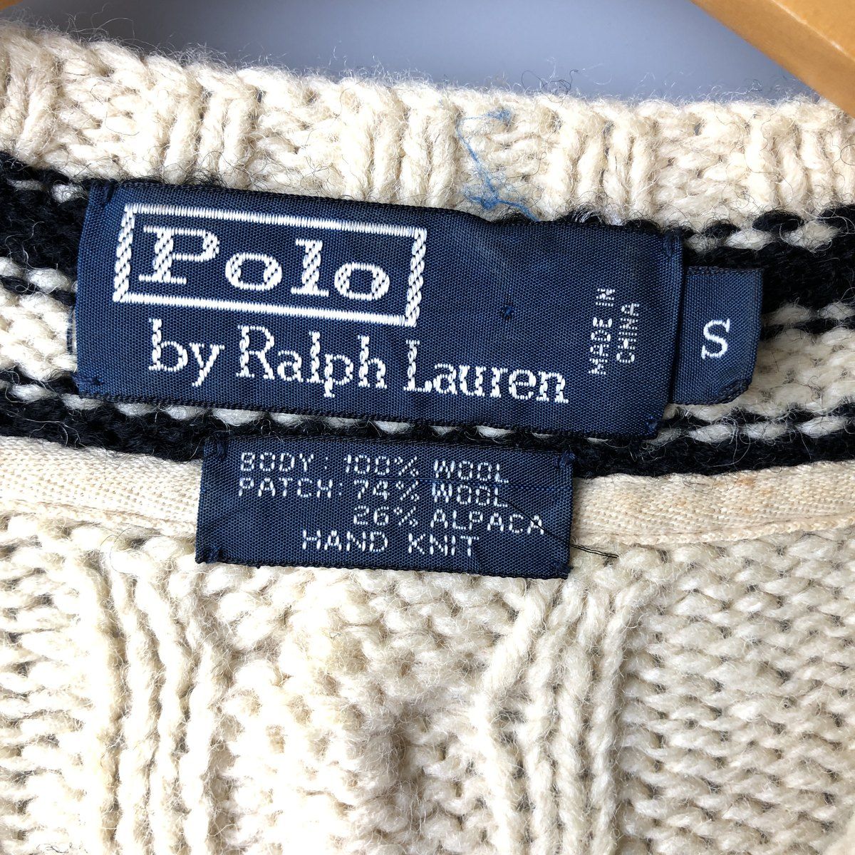 古着 ラルフローレン Ralph Lauren POLO by Ralph Lauren HAND KNIT 