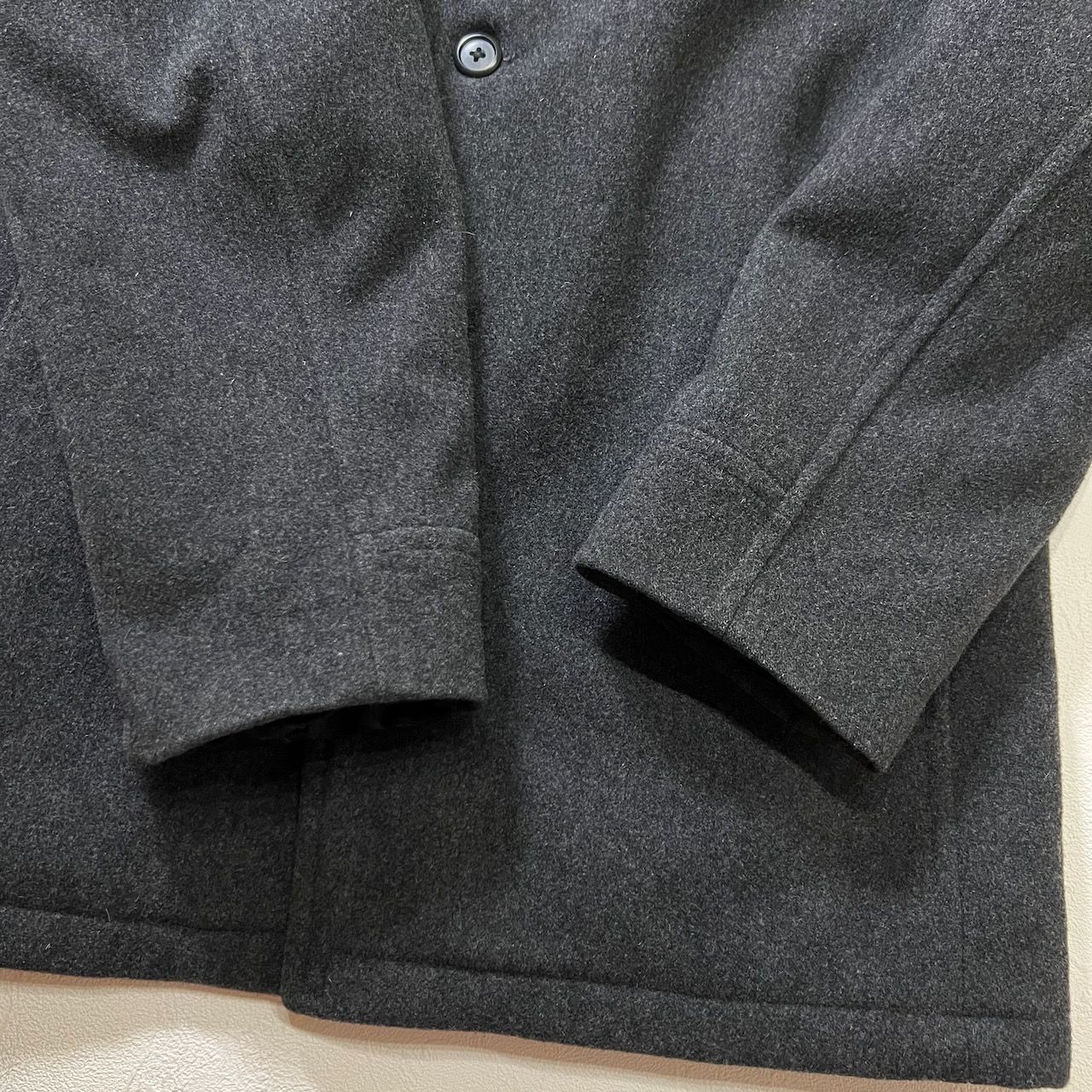 90s～ GAP ウール混 メルトンコート ギャップ チャコールグレー M 古着