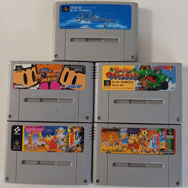 スーパーファミコン ゲームカセット アクションゲーム まとめ売り 5点
