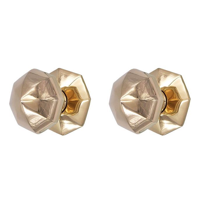 セット 真鍮製センタードアノブ オクタゴナル 真鍮 八角形