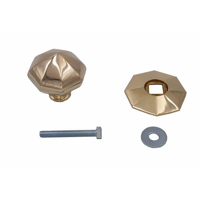  セット 真鍮製センタードアノブ オクタゴナル 真鍮 八角形 建築物用金具 金物 部品