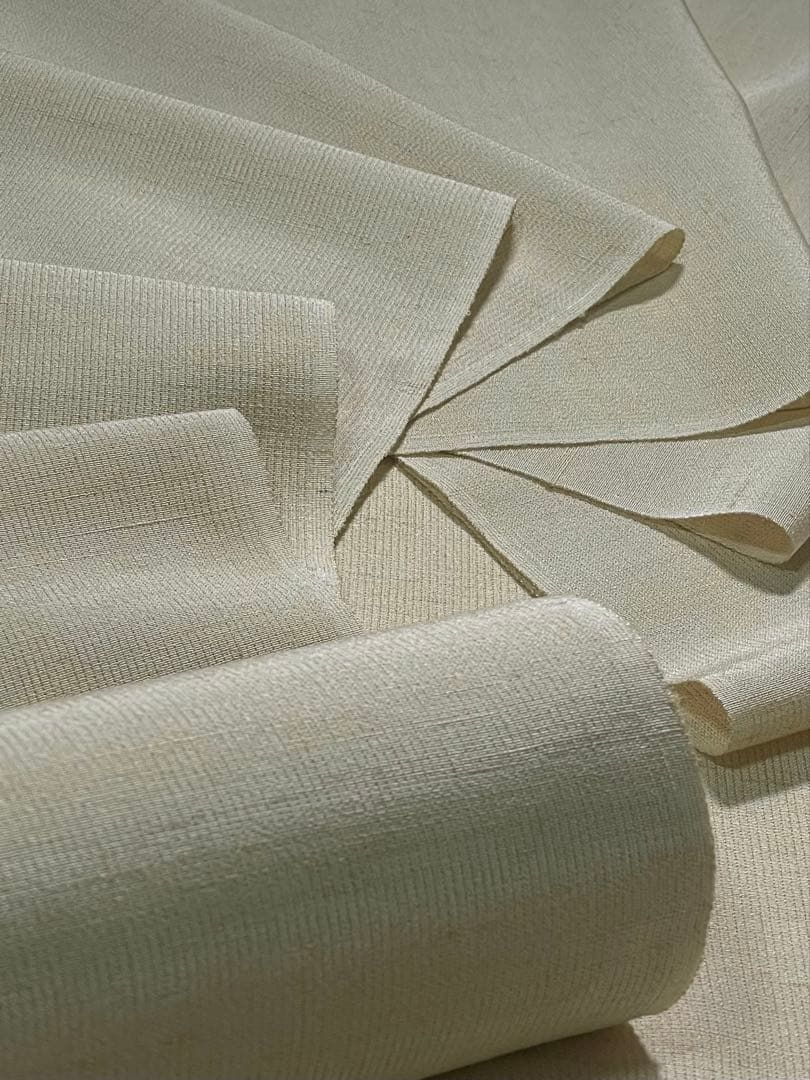 色無地 黄金繭 浜ちりめん 正絹 反物 黄金繭 クリキュラ ゴールドシルク 無地 反物 浜ちりめん 正絹 SA032