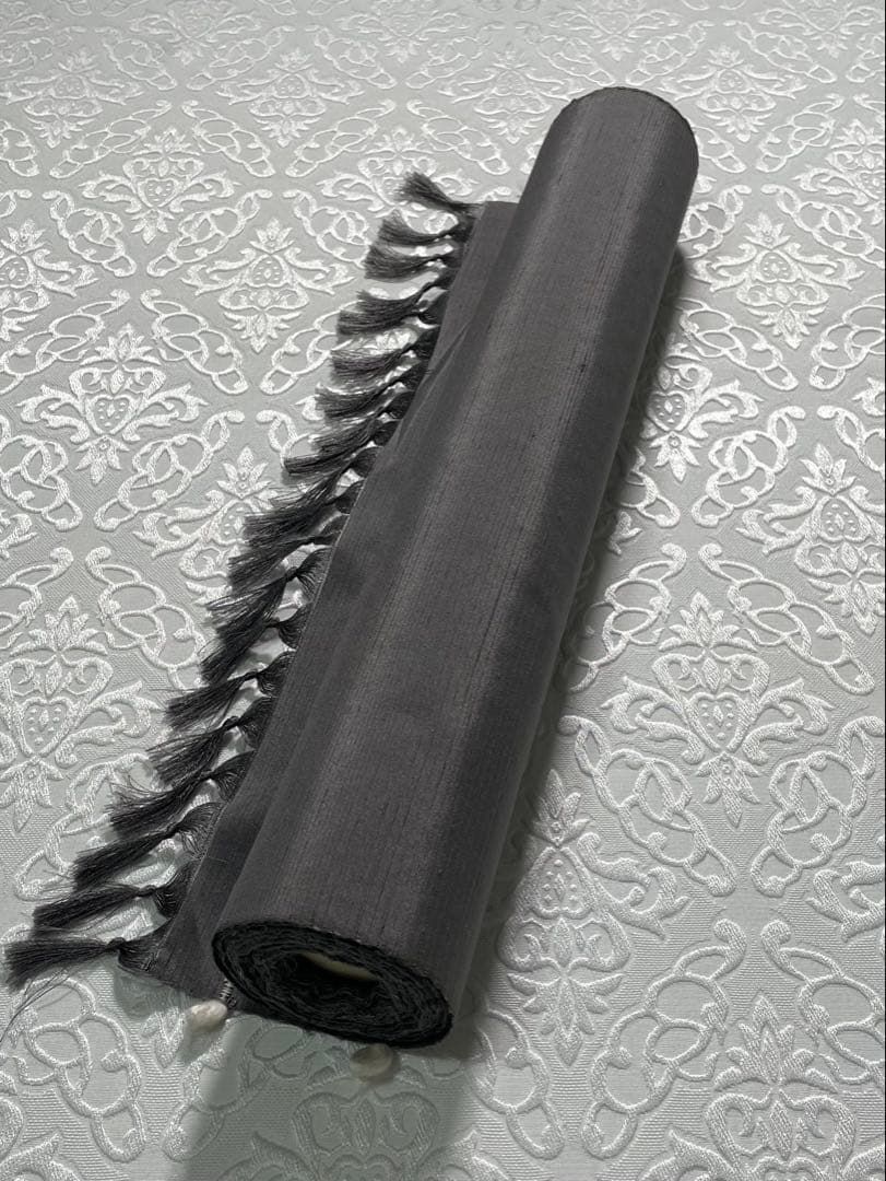 米沢紬 無地 反物 正絹 キングサイズ SA027 - メルカリ