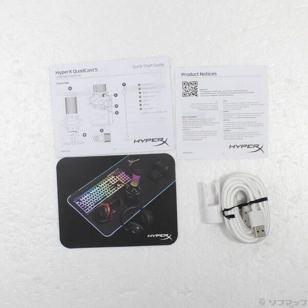 中古品〕 HyperX QuadCast S ホワイト【377】 - メルカリ