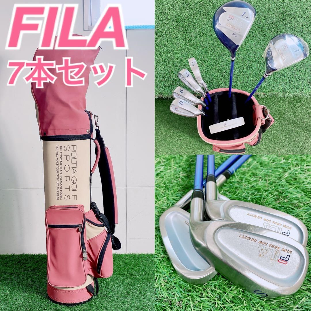 【美品】FILA レディース ゴルフクラブ 初心者 入門　① ゴルフクラブ レディースセット 初心者 FILA やさしい 入門 N1898