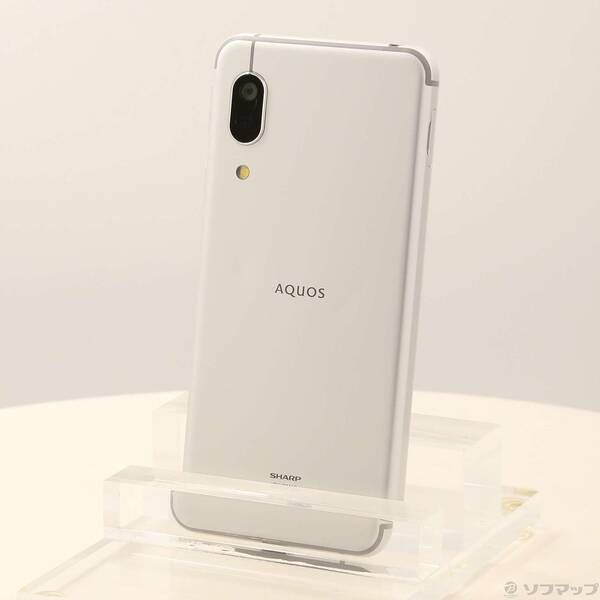 中古品〕 AQUOS sense3 lite 64GB シルバーホワイト SH-RM12 楽天 SIM