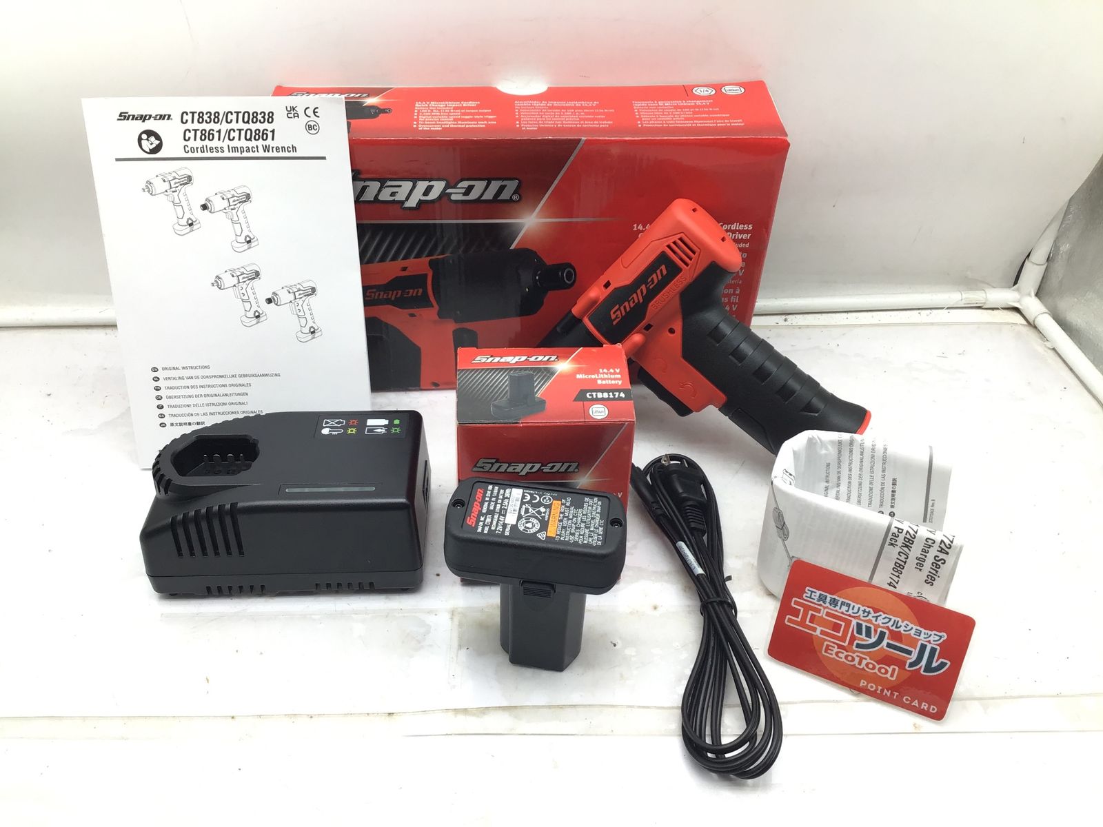 未使用に近い】☆Snap-on/スナップオン 14.4vコードレスインパクト 