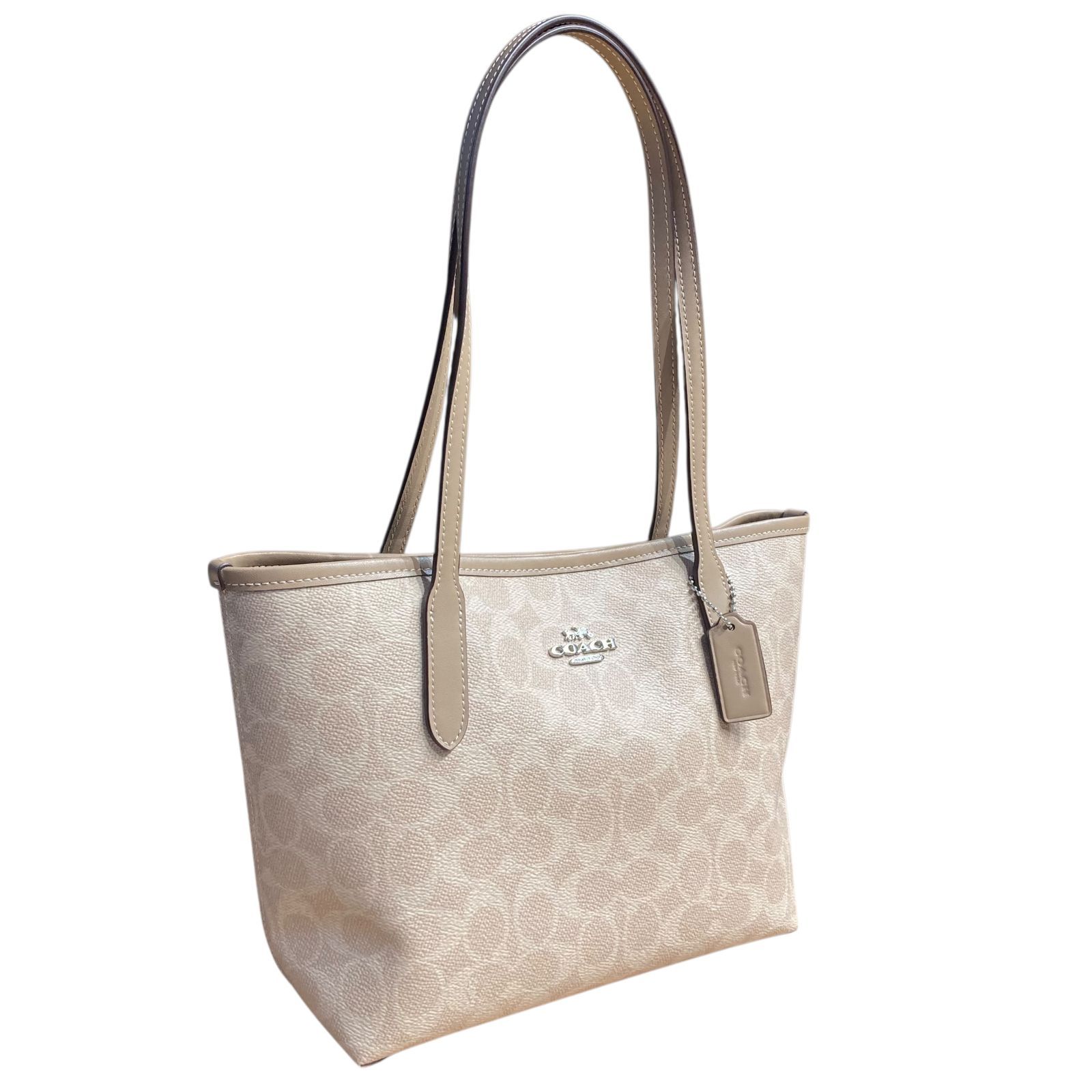 新品❣️ コーチ スモール シティ トート・シグネチャー キャンバス CU759 COACH コーチ CU759 スモール シティトート・シグネチャー キャンパス