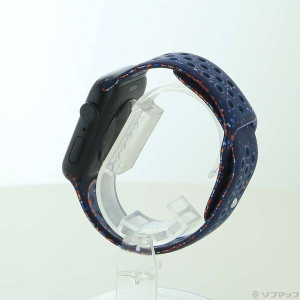 〔 〕 Apple Watch SE 第3世代 GPS 44 mm ミッドナイトアルミニウムケース ブルーリボンNikeスポーツバンド 258