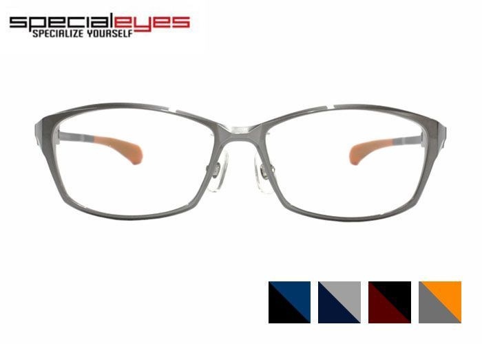 スペシャライズ specialeyes spe-8406 伊達 度付き 日本製 超高機能樹脂 スクエア フルリム 大きい スポーティ メガネ めがね 眼鏡