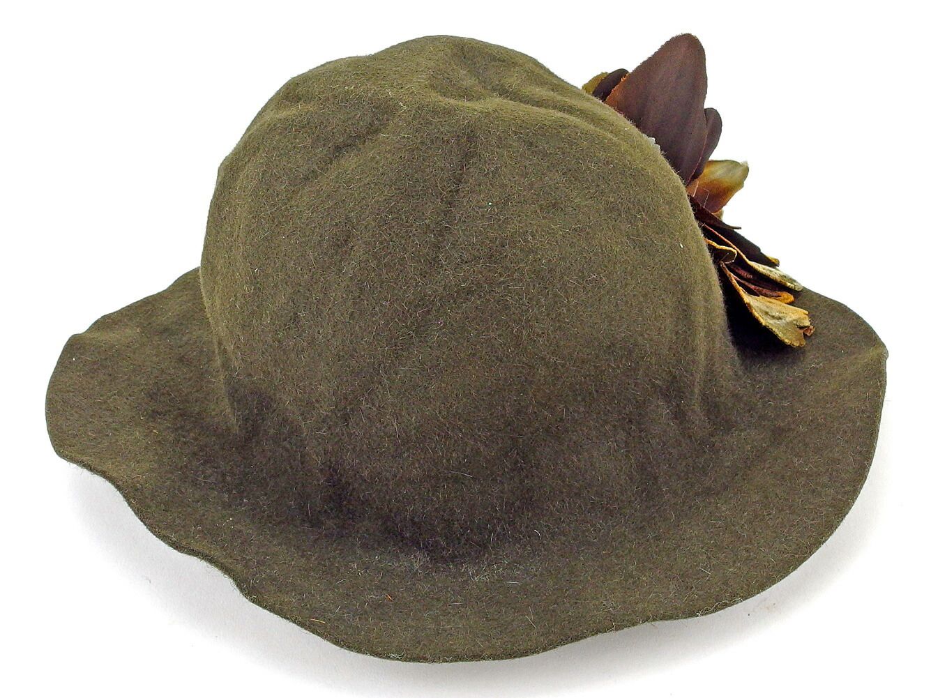 【BIGお買い物ラリー★30%OFFセール中】ミュウミュウ MIUMIU ■■■■■■■■■■帽子ハット フラワーモチーフ付き ダークブラウン系 レディース 中古 ミュウミュウ MIUMIU ハット ハット フラワーモチーフ付き ダーク