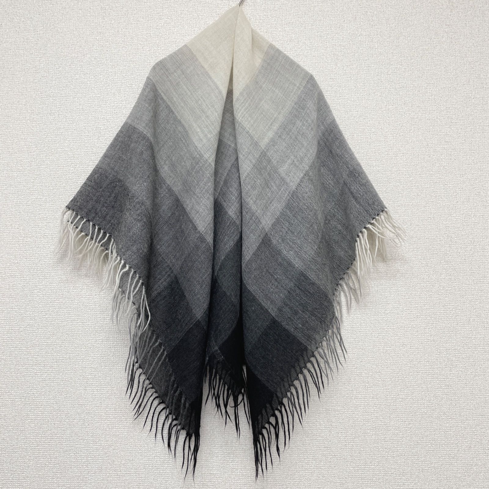 お値下げ！ほぼ新品　Agnona アニオナ　大判ストール AGNONA アニオナ 大判ストール ショール チェック柄 アルパカ ウール