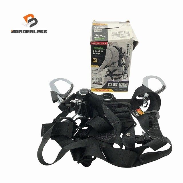 比較的 コメント必読 Tajima タジマ Mサイズ ランヤード一体型フルハーネス A 1 GSMER WL 2 BK ハーネスGS M 黒