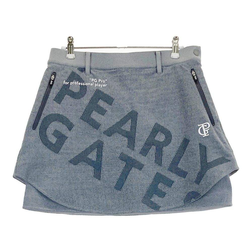 サイズ 1 PEARLY GATES パーリーゲイツ 2025年 PRO スウェットスカート ロゴ グレー系 ゴルフウェア レディース ストスト