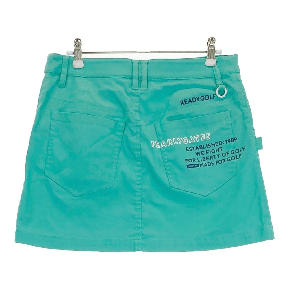 サイズ 1 PEARLY GATES パーリーゲイツ ストレッチスカート バックプリント ブルー系 ゴルフウェア レディース ストスト