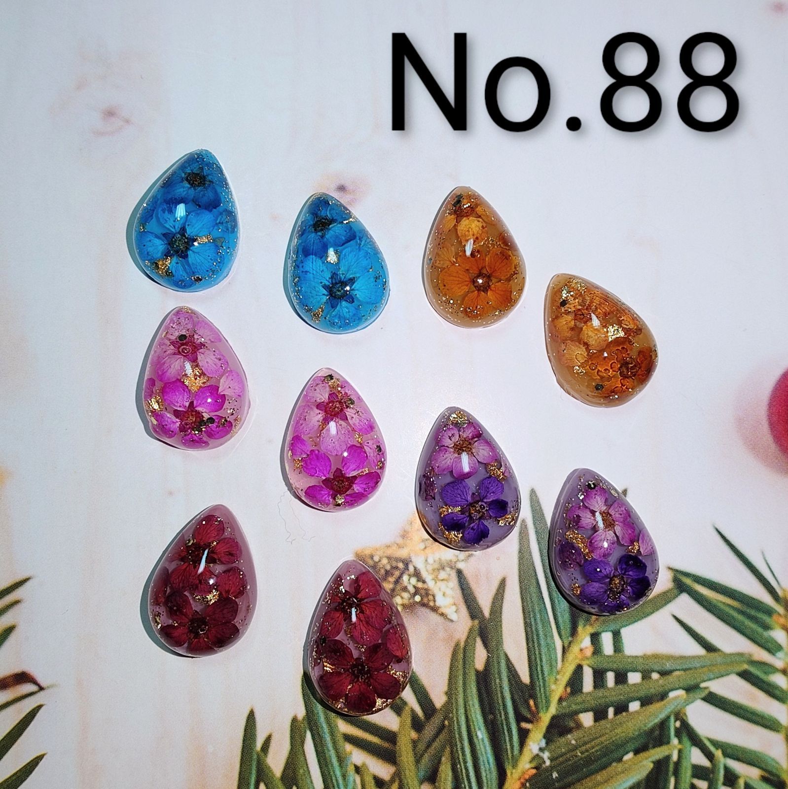 レジン カボション ハンドメイド ドライフラワー オリジナル