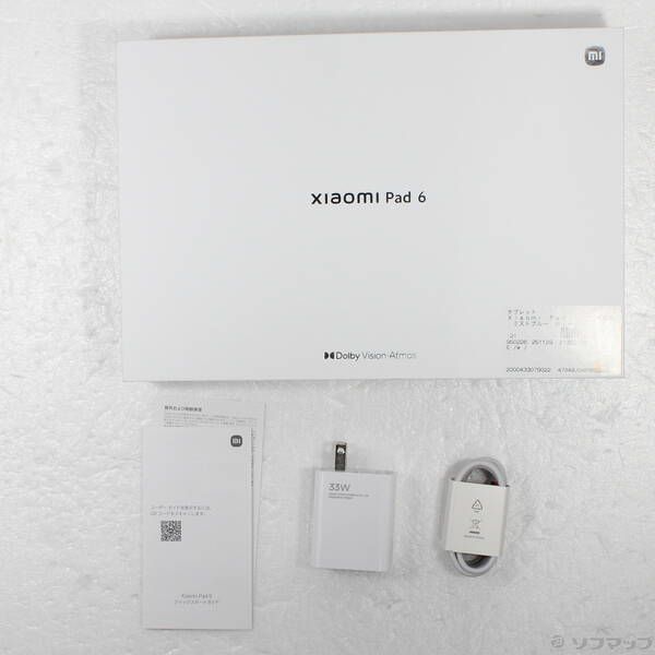  〔 品〕 Xiaomi Pad 6 128 GB ミストブルー Wi Fi 258 Androidタブレット本体 タブレット