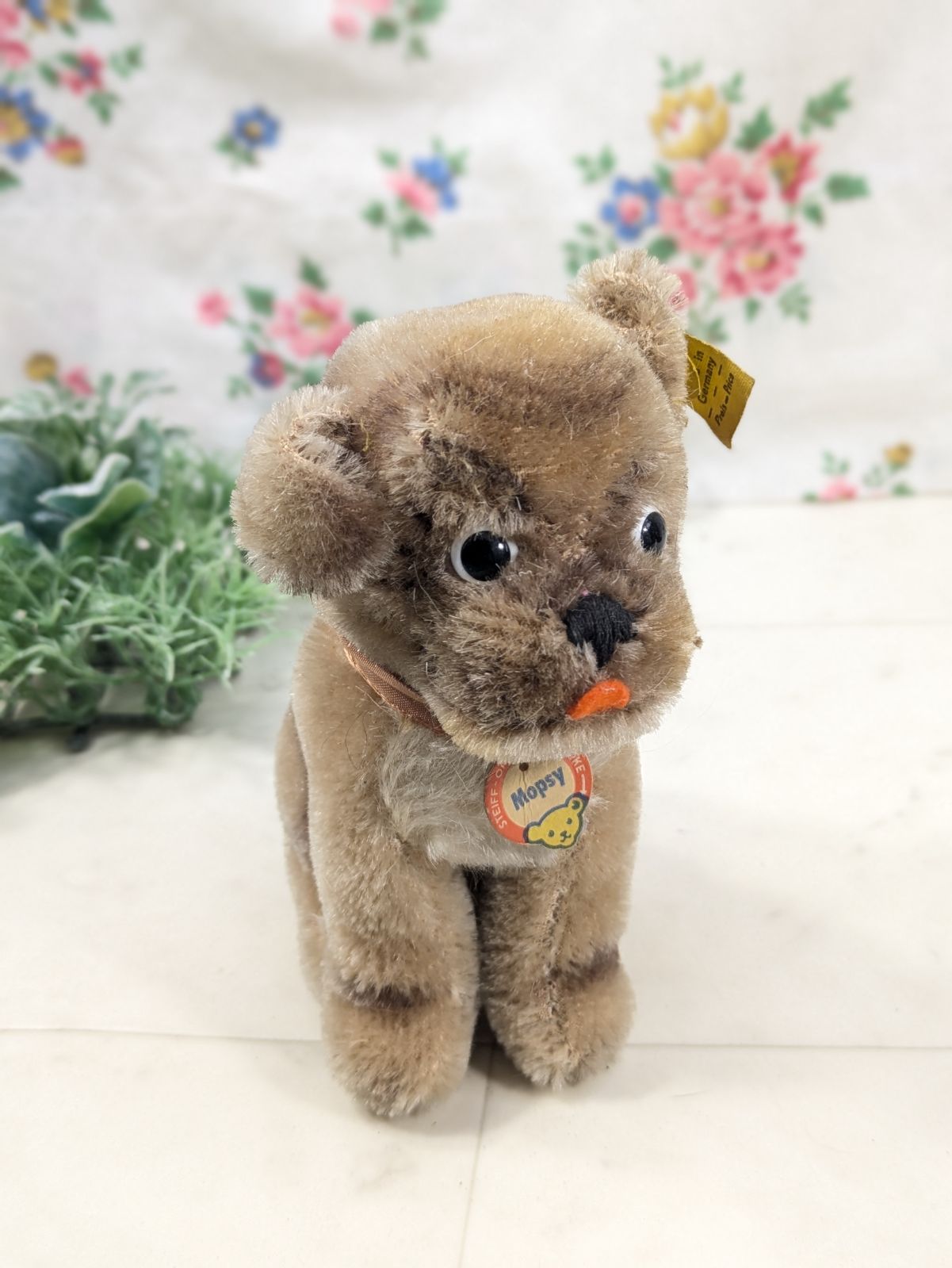 ドイツ シュタイフ社 ヴィンテージ モプシードッグ オリジナルタグ