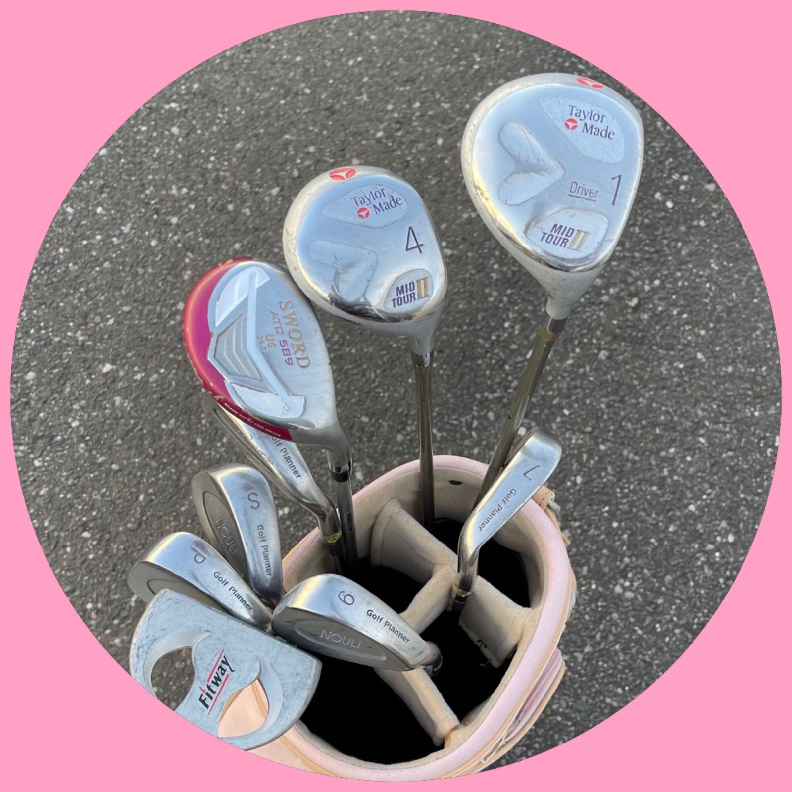 歳末 56-1512-002 テーラーメイド他 レディース み ピンクのCB 経年劣化 付きレディースセット やさしい女性用のセット