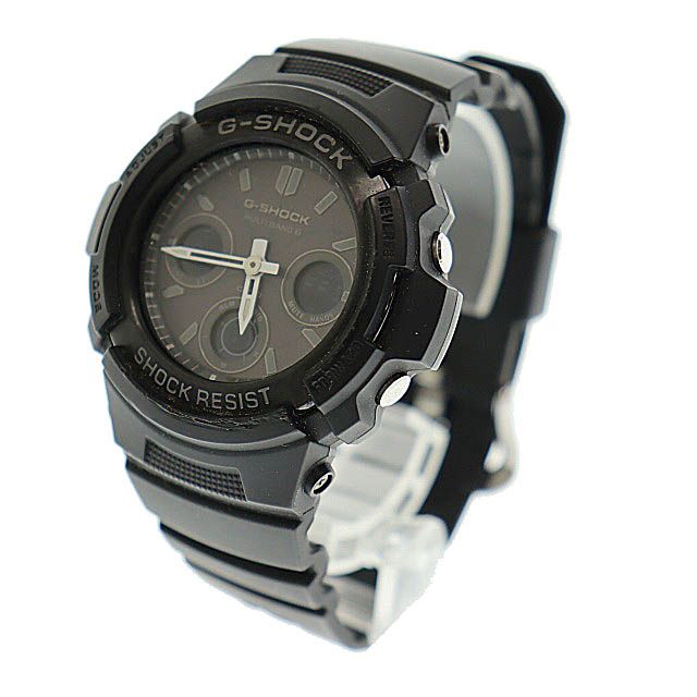 ジーショック G-SHOCK アナデジ 電波ソーラー ウォッチ 腕時計 AWG-M 100 B 黒ブラック ブランド古着ベクトル 251215