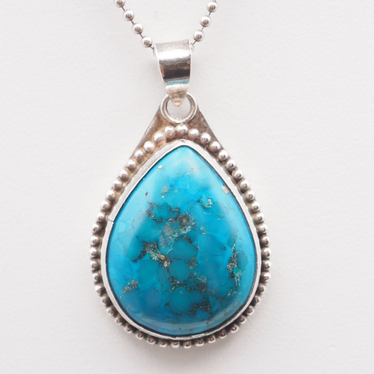 L109 ターコイズ トルコ石 925刻印 ペンダント トップ デザイン
