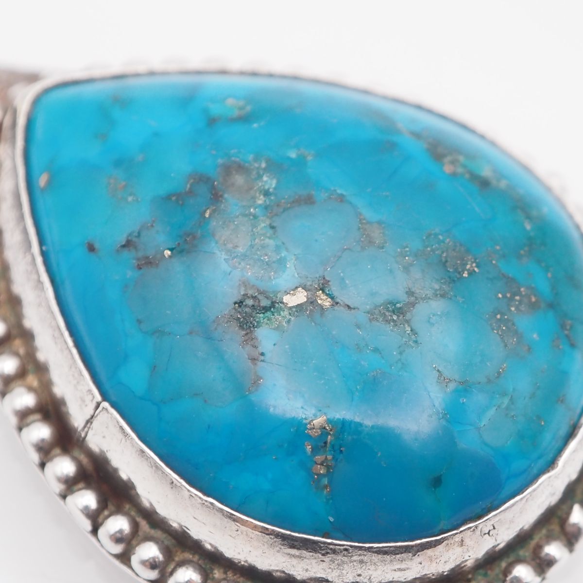 L109 ターコイズ トルコ石 925刻印 ペンダント トップ デザイン
