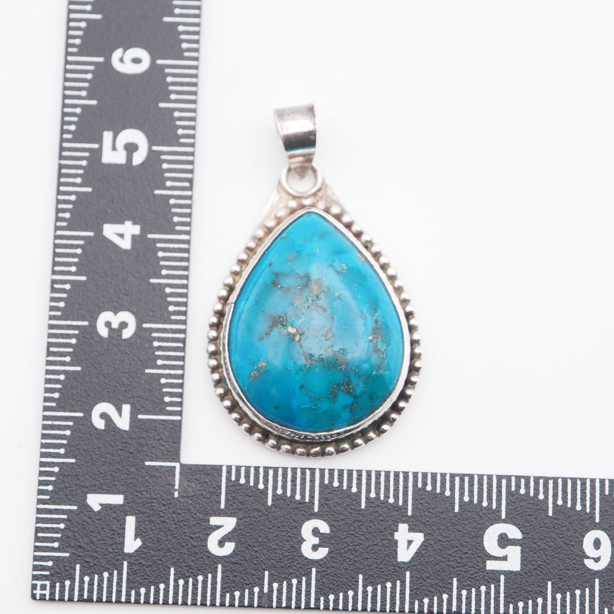 L109 ターコイズ トルコ石 925刻印 ペンダント トップ デザイン