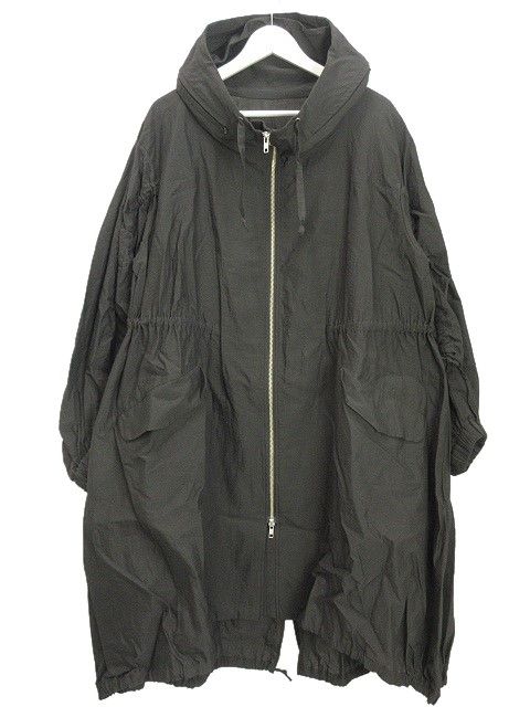 ジウ 慈雨 センソユニコ コットン ナイロン コート 40 ブラック 黒