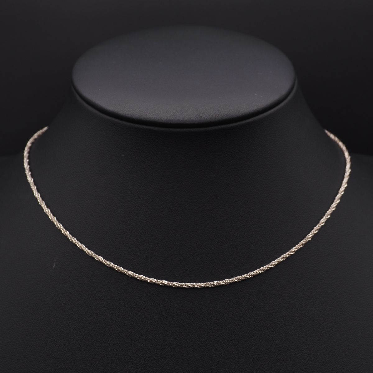 S659 ヴィンテージ 925 ITALY刻印 ネックレス スクリューチェーン デザイン シルバー