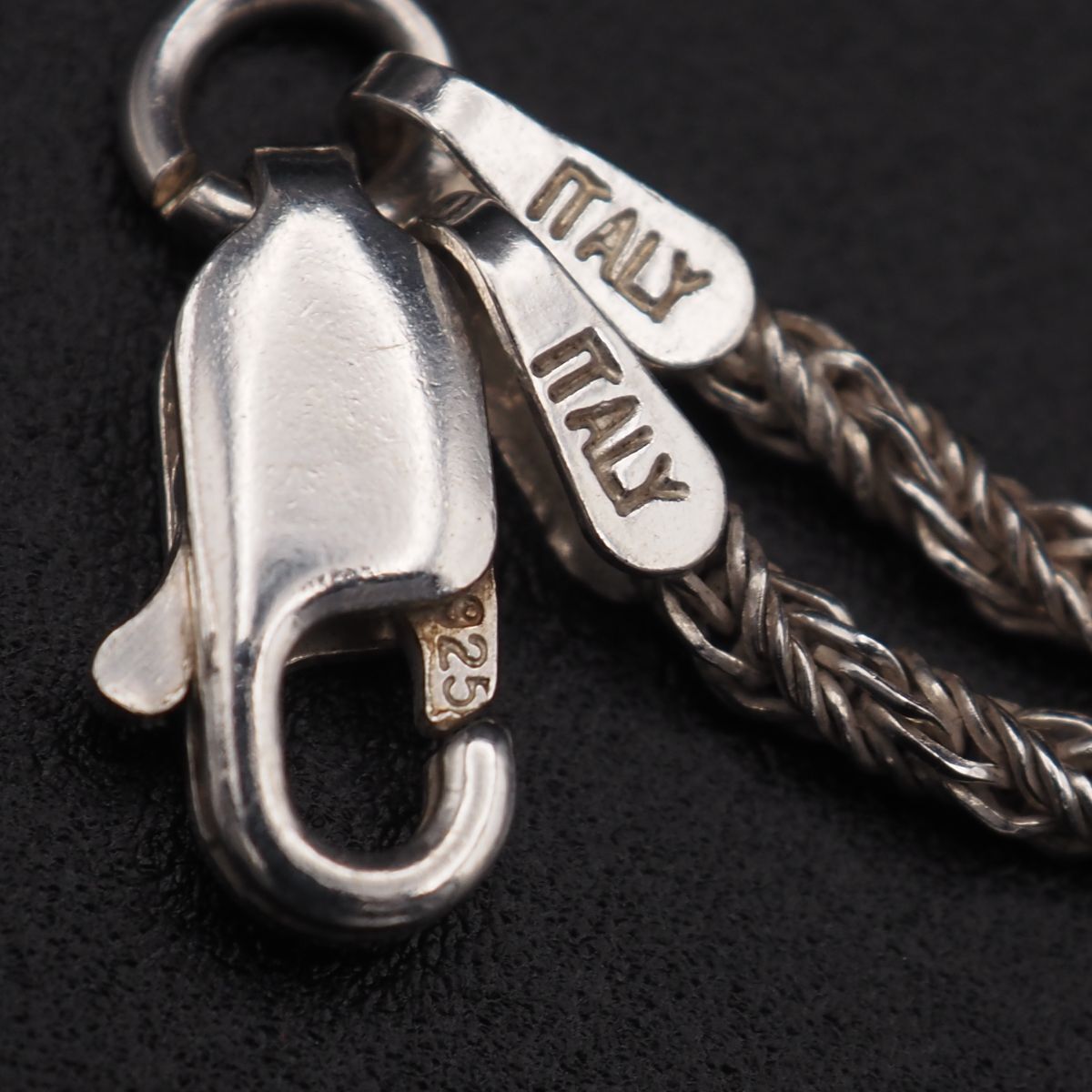 J714 ヴィンテージ ITALY 925刻印 ネックレス スクリュー ロープ