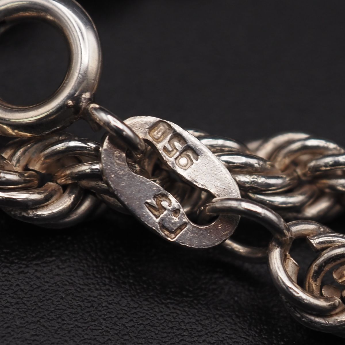 J788 ヴィンテージ 950刻印 ネックレス スクリュー ロープチェーン