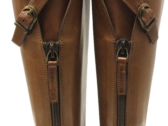 サルトル SARTORE バックベルト ロング ブーツ 36.5 ブラウン系