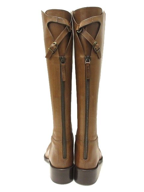 サルトル SARTORE バックベルト ロング ブーツ 36.5 ブラウン系