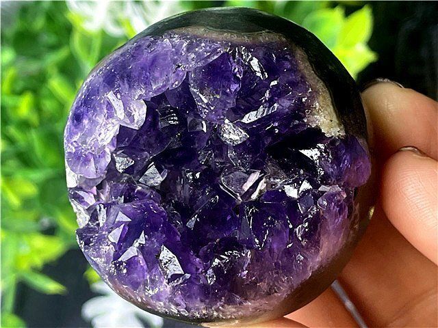 AAA級家庭円満◇天然ウルグアイ産アメジスト開口笑原石B88G3/56G37D