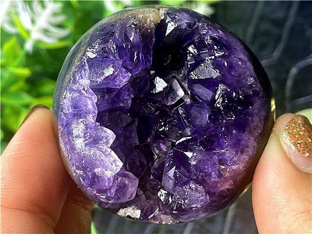 AAA級家庭円満◇天然ウルグアイ産アメジスト開口笑原石B88G3/56G37D