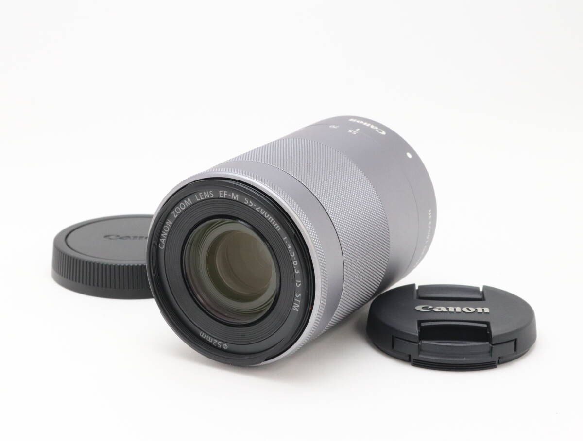 A Canon キヤノン EF-M 55-200 mm F 4.5-6.3 IS STM シルバー 初期不良 対応 212-29