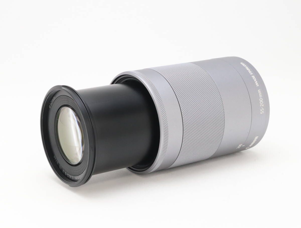  A Canon キヤノン EF M 55 200 mm F 4 5 6 3 IS STM シルバー 初期不良 対応 212 29 レンズ(ズーム) カメラ