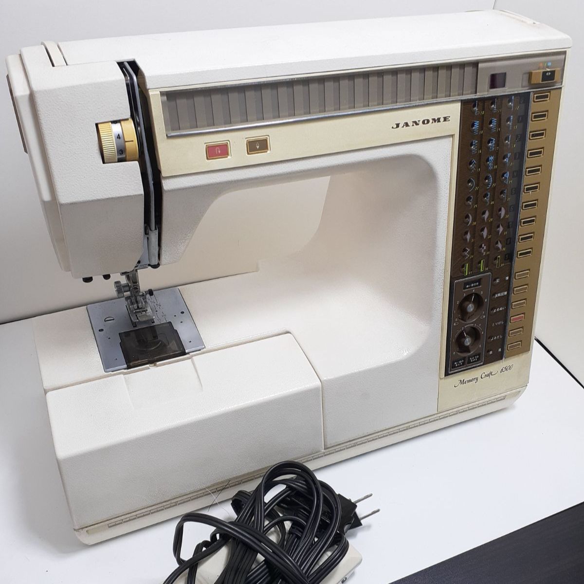 ジャノメミシン メモリークラフト6500 memory 足踏み 裁縫 足踏み不動 本体通電 済 N 10174 S