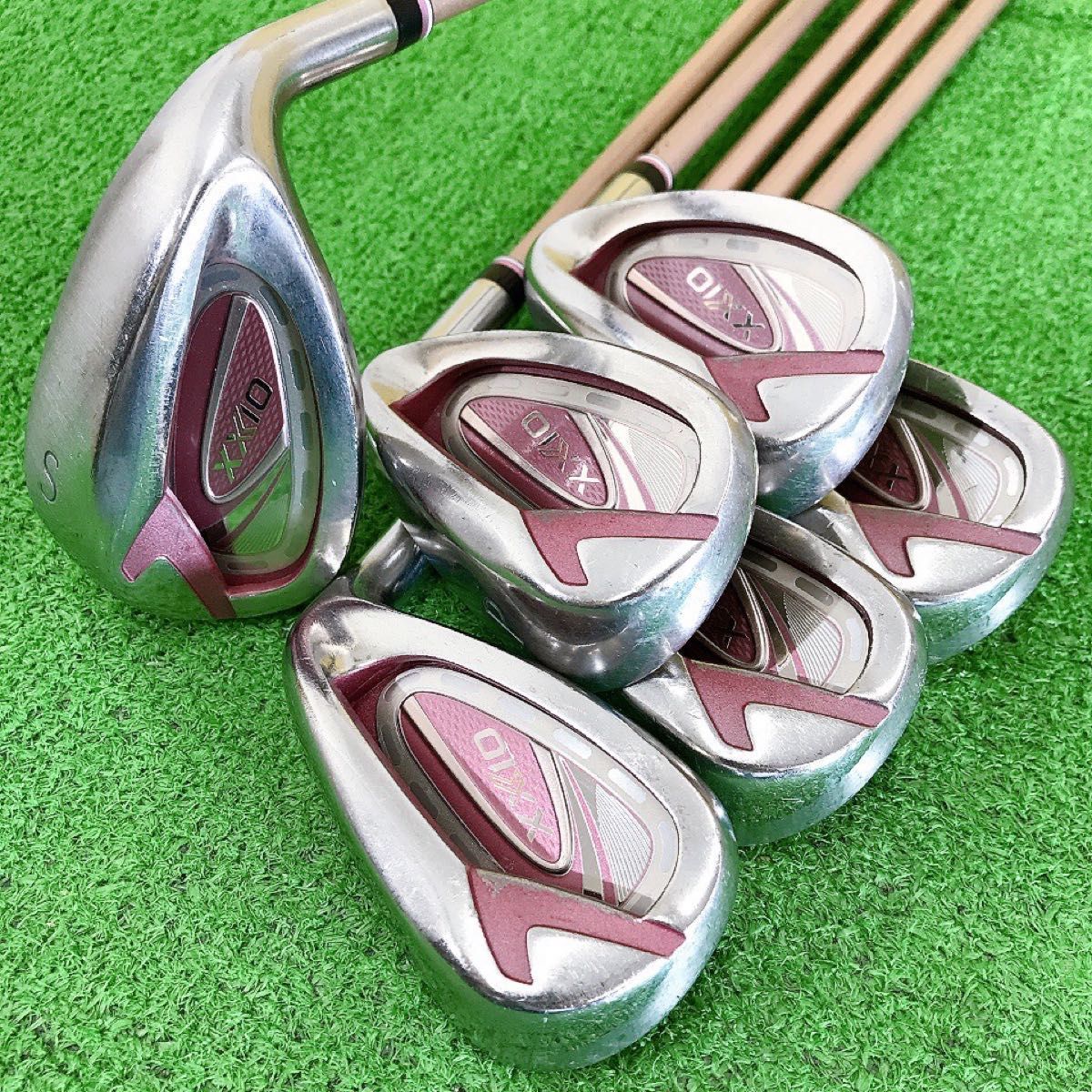 ツ40☆ゼクシオ12 6本レディースアイアンセット L MP1200L ボルドー